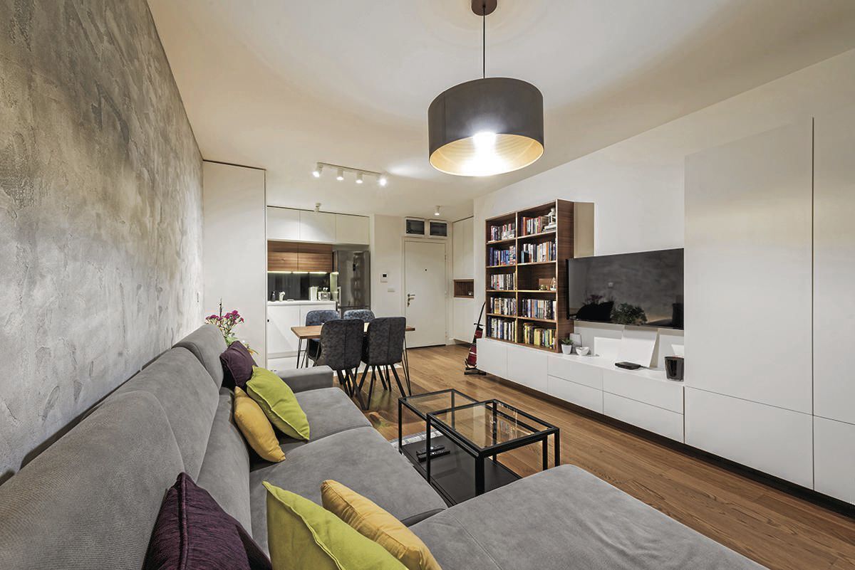 Interior of a modern open plan apartment